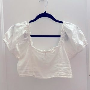 Zara puff sleeve crop top. Size medium.